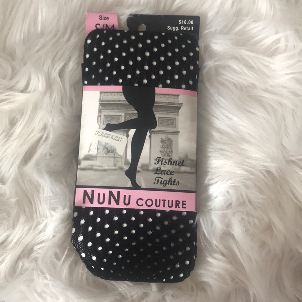 Black Fishnet Lace Tights